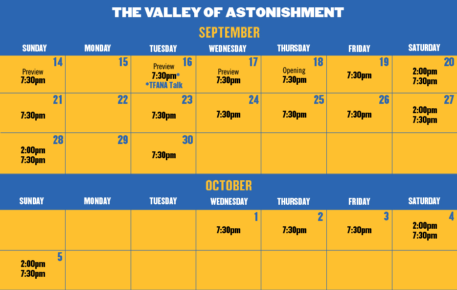 Valley Performance Calendar